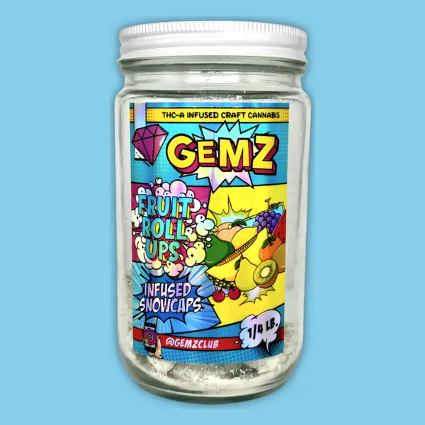 gemz infused snow caps weed jar